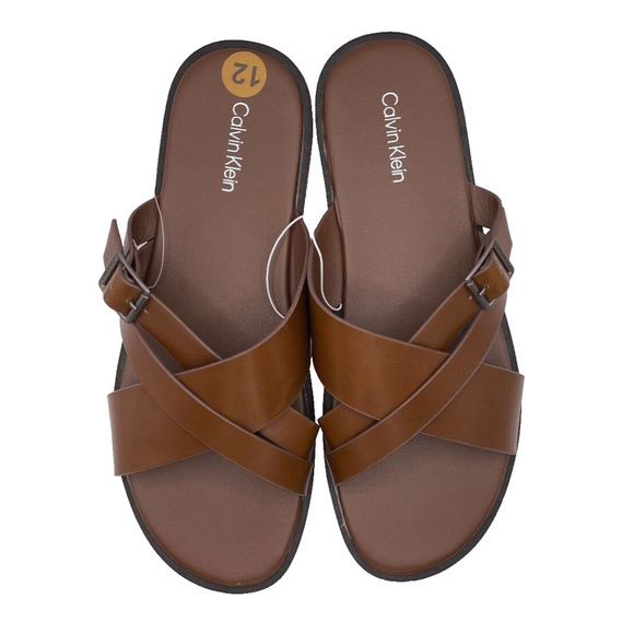 Men\'s Calvin Klein Brown Sandals/Slides Size 12 main image 3